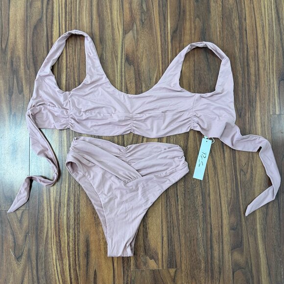 RIOT SWIM Pico High Waist Swim Bikini Set NEW Small - Picture 5 of 8